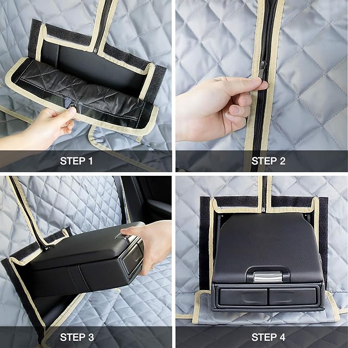 Car Seat Cover Waterproof Back Seat Cover for Kids and Dogs Without Smell Heavy Duty and Nonslip Rear Seat Protector Non Stick Fur Bench Seat Cover for SUV Van Easy to Install Machine Washable - Image 6
