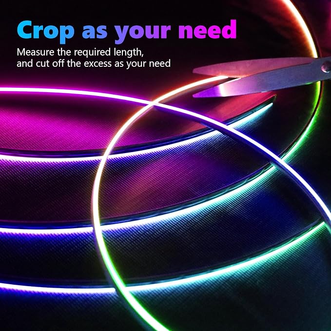 Acrylic Interior Car LED Strip Light, Car Neon Light with APP Control,16 Million Dreamcolor Sound Activated Car Accessories Car Ambient Light Kit with RGB 18 in 1 and 213 Modes 175 inches 593 LED - Image 5
