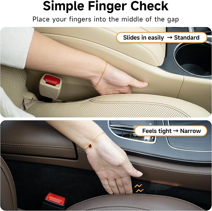 Givifive Car Seat Gap Filler Organizer 2Pack Soft Foam 3IN1 Multifunctional | Seat Side Gap Strip with Slot & Hook Universal Fit Car SUV Truck Fill The Gap Between Seat & Console (Narrow Espr Brown) - Image 5