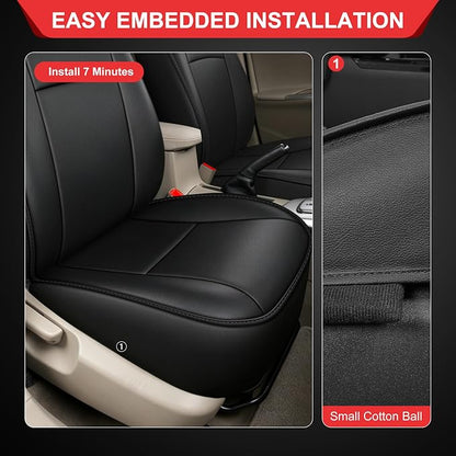 TTX LIGHTING Custom Fit Front Seat Covers for Toyota Corolla 2009-2013 | Original Factory Pattern Waterproof Faux Leather Airbag Compatible Car Seat Protectors City Driving - Image 7