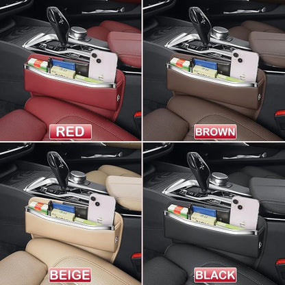 HOLDCY Car Seat Gap Filler Organizer - Leather Console Side Pocket Seat Storage - Stylish and Practical Car Accessories for Cars,SUV,Truck (Beige - 2 Pack) - Image 8