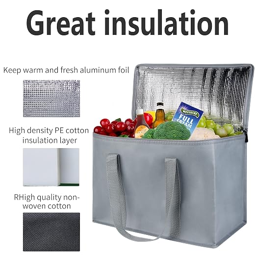 musbus 2 pk Insulated Car Organizer - Collapsible, Multi-Compartment Automotive SUV Trunk Organizer for Storage w/Adjustable Straps - Truck & Car Accessories for Women and Men Grey, gyay - Image 4