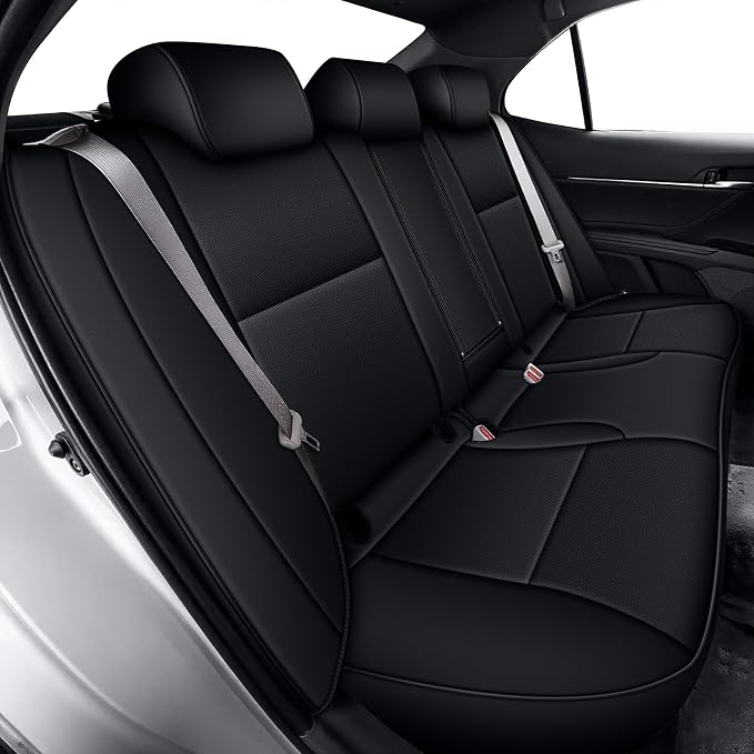 Custom Fit Seat Covers for Toyota Camry 2025-2026 XLE XSE Full Set | Black Seat Covers, Premium Faux Leather, Waterproof, Airbag Compatible, Easy to Clean, Factory-Style Fit, Interior upgrades - Image 3