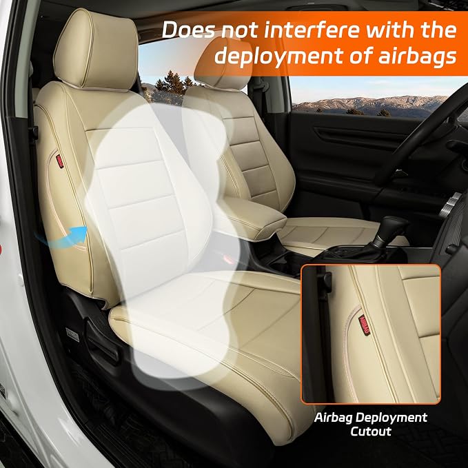 Ranaya Custom Fit Lexus Seat Covers for Lexus GX460 2012–2023 | for Base,Premium,Luxury,7-Passenger Full Set,(Fits 2nd Row Bench Seat),Waterproof Leatherette,Pet & Kid Friendly,Beige - Image 5