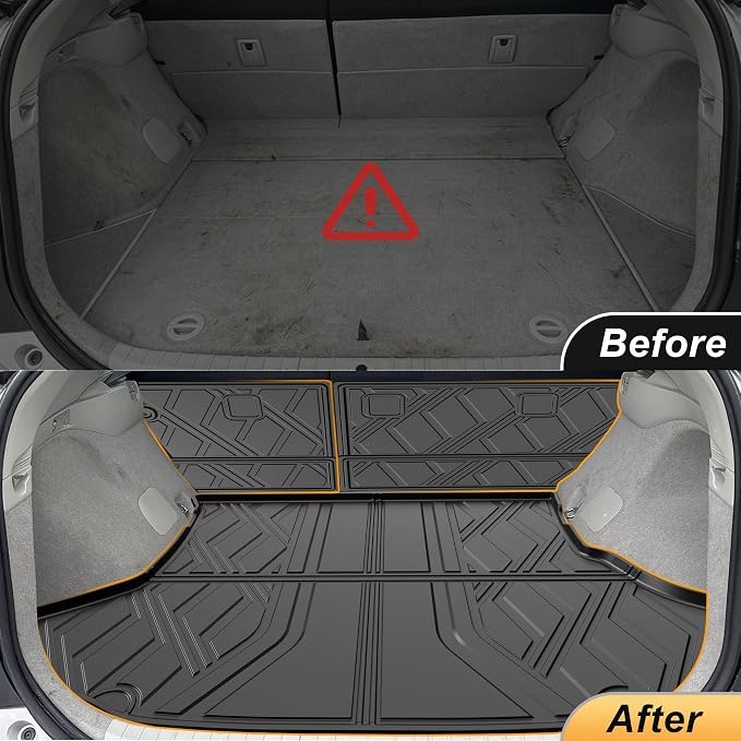 AOMSAZTO Cargo Mat & Backrest Mat Compatible with 2010-2014 Toyota Prius (Not Fit Plug-in, V or C Models): TPE All Weather Protection Anti-Slip Cargo Liner for 2014 Prius Accessories - Image 4