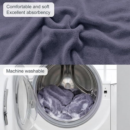 Car Seat Towel Cover, 2pcs Universal Front Seat Protector for Cars, SUVs and Trucks, Sweat Towel Car Seat Cover for Gym, Yoga, Swimming, Pets and Family Travel, Purple Gray - Image 8