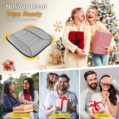 kingphenix 3-Piece Memory Foam Car Seat Cushion Set for Driving Comfort | 2 Front Seat Cushions and 1 Rear Bench Pad, 1.2-Inch Memory Foam, Non-Slip Bottom for Sedan, SUV, Truck and Van, Brown - Image 9