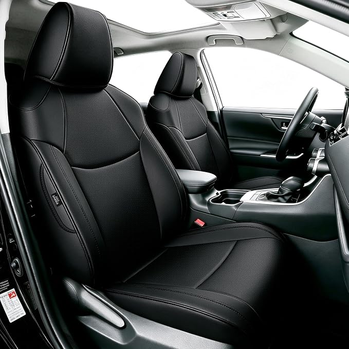 Custom Fit Seat Covers for Toyota Corolla 2020-2026 SE/XSE/FX | Black Full Set, Premium Faux Leather, Waterproof, Airbag Compatible, Easy to Clean, Factory-Style Fit, Interior upgrades by AOMSAZTO