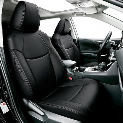 Custom Fit Seat Covers for Toyota Corolla 2020-2026 SE/XSE/FX | Black Full Set, Premium Faux Leather, Waterproof, Airbag Compatible, Easy to Clean, Factory-Style Fit, Interior upgrades by AOMSAZTO