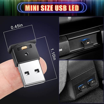 Frienda 4 Pieces Mini USB LED Car Light 8 Colors Atmosphere Lamp,Type A | Car LED Interior Lighting, 5v USB Atmosphere Light, Laptop Keyboard Office Decoration Night Lamp, Adjustable Brightness - Image 5
