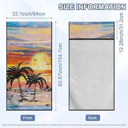 SEANATIVE Seat Cover Universal Car Sport Towel Seat Cushion Sweat-Absorbent Towel Cloth Suitable for All Seasons Sunset Coconut Tree Beach Seat Cover Washable - Image 7