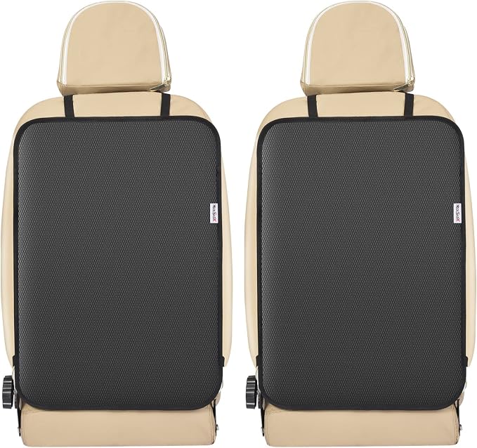 Meolsaek Kick Mats Back Seat Protector, Waterproof Oxford Seat Back Protector, Car Seat Back Protector for Kids, Back of Seat Protector for Kids Feet Car Seat (Black A -2pc) by Meolsaek