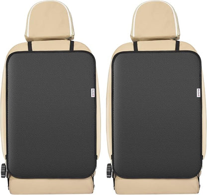 Meolsaek Kick Mats Back Seat Protector, Waterproof Oxford Seat Back Protector, Car Seat Back Protector for Kids, Back of Seat Protector for Kids Feet Car Seat (Black A -2pc) by Meolsaek
