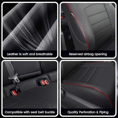 HKZ Customized Special seat Cover for Toyota Corolla (Black with Red Trim, 2023-2026 Corolla Hybrid SE) - Image 7