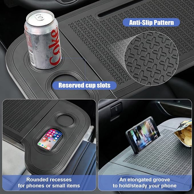 GearUp Universal Car Table Tray for Eating Foldable Car Desk for Laptop | Fits Most Vehicle Models, PE Material, 22lbs Load Capacity, Stable Support, Mobile Work, Easy Storage - Image 2