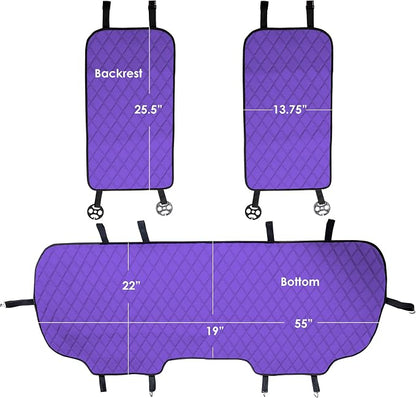 FH Group Car Seat Cover Cushion - Cars Trucks SUV, Neosupreme Car Seat Cushions, Waterproof Car Seat Cover Cushion, Universal Fit Car Seat Protector Rear Set Purple - Image 7
