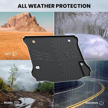 LASFIT Cargo Mat for Jeep Wrangler JK 2011-2018 4 Doors Without Subwoofer | NOT for JL or 2-Door, All Weather, TPE, Custom Fit, Cargo Mat, Trunk Liner, Black - Image 7