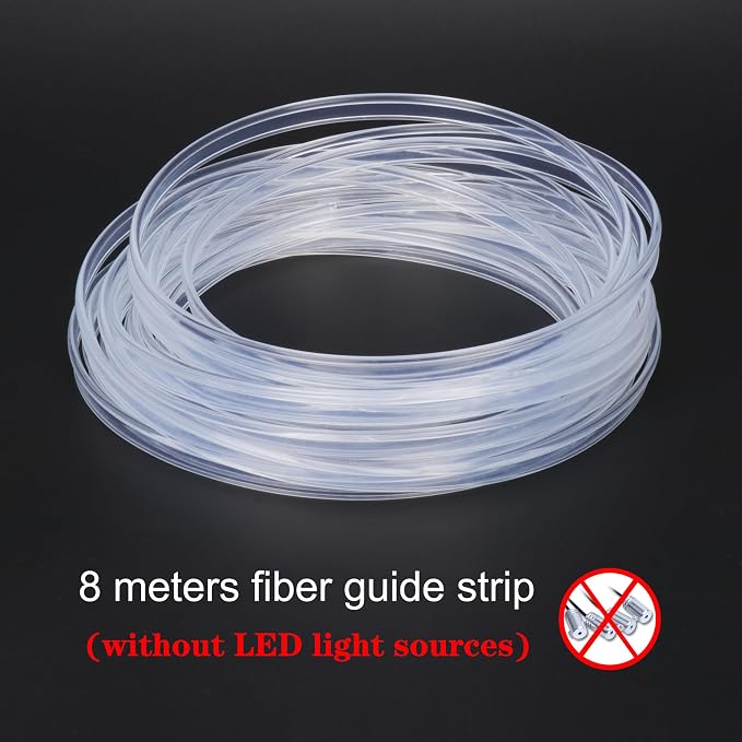 Fiber Optic Waterproof Car Side Glow LED Illumination Optic Fiber Band Car Interior Atmosphere Neon Cold Lights 8 Meters (26.25ft) - Image 2