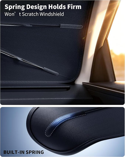 Windshield Sun Shade Umbrella for Tesla Model Y | car accessories,56 x 36 in windshield sun shade,car window shades,car sun shade windshield - Image 9
