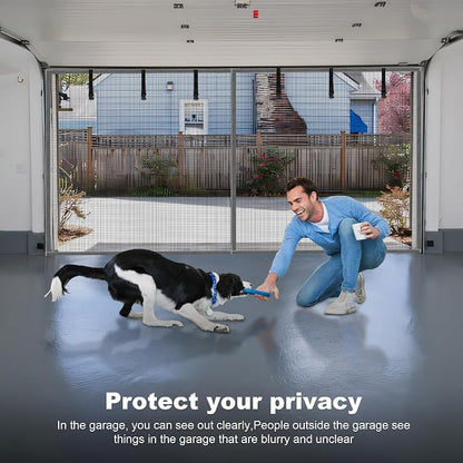 Privacy Garage Door Screen Blackout for 1 Car Garage-12x9FT Privacy Silver Grey Heavy Duty Magnetic Garage Screen, Hands Free, Magnetic Privacy Garage Screen Door - Image 5