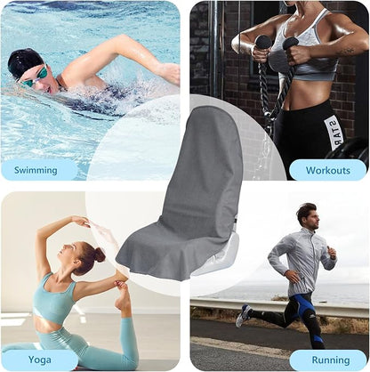 Car Seat Covers Universal Car Protective Front Seat Covers Washable Non-Slip Seat Protectors for Gym Workouts,Waterproof and Sweatproof Towel Seat Covers for Cars,Trucks, Jeeps (2 Pack Grey) - Image 6