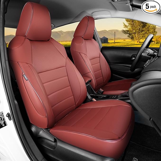 HKZ Customized Special seat Cover for Toyota Corolla (Burgundy, 2020-2022 Corolla XLE) by HKZ