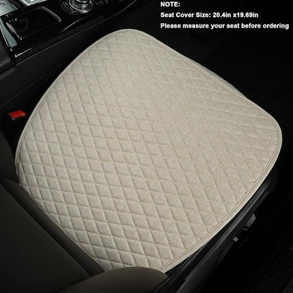 West Llama Linen Car Seat Covers,Bottom Seat Covers for Cars Include 1 Piece Front Driver Seat Pad Mat Universal Fits 90% Vehicles,SUVs,Cars,Sedans(1Piece-Beige) - Image 2
