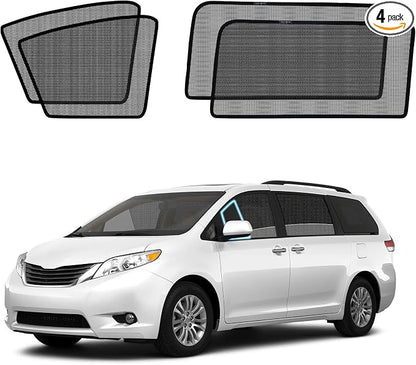 Sienna(2013-2018) Mesh Car Window Shades - Side Curtains for Baby | Breathable Mesh Car Privacy Window Covers, UV Protection and Heat Insulation for Road Trips, Napping, Camping by QZZYXYL