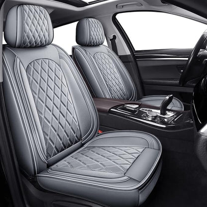 Front Seat Covers,2PCS Leather Car Seat Covers for Sedan SUV Truck | Seat Covers Gray,Breathable Car Seat Cover,2PCS Front Universal Seat Cover ,Seat Protector For Families, Pets Commuters by MIROZO
