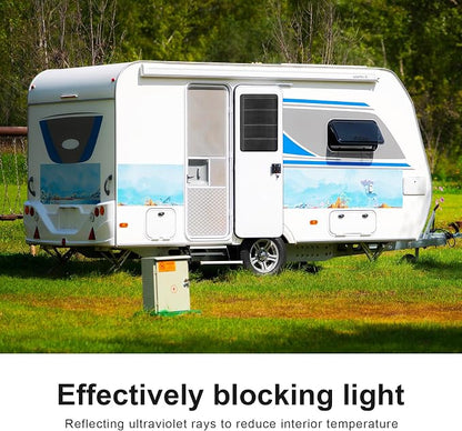RV Door Window Shade Cover - Magnetic RV Blackout Window Cover with UV Protection and Privacy Features (25 * 16 in) Foldable Magnet Design, Waterproof Fabric (Black, 2 Pack (25"L x 16"W)) - Image 4