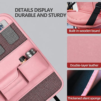 Car Seat Organizers,Multi-functional Back Seat Protectors, Storage Pouches, and Tray Holders (for Cars, Kids, Seat Back and Rear Seats)（Pink 1 Pcs） - Image 5