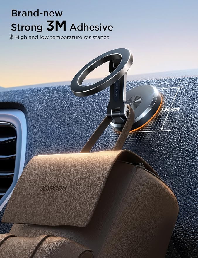 All-Metal MagSafe Car Mount, 360° Rotation Base Magnetic Phone Holder | Strong Magnets Car Phone Holder for Car Dash, Car Accessories for Women Men, Car Mount for iPhone 17 Pro Max Air 16 15 14 13 - Image 5