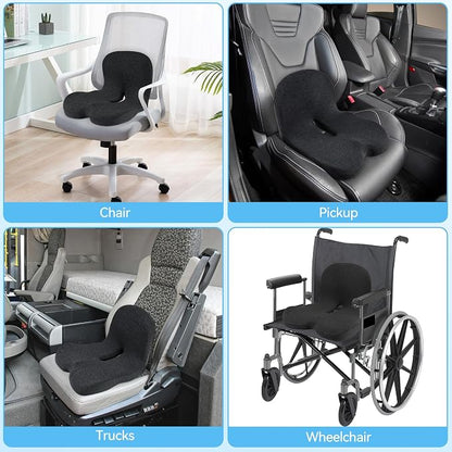Truck Driver Seat Cushion, Memory Foam L-Shaped Ergonomic Cushion for Office Chairs, Comfort & Support for Long Sitting - Image 7