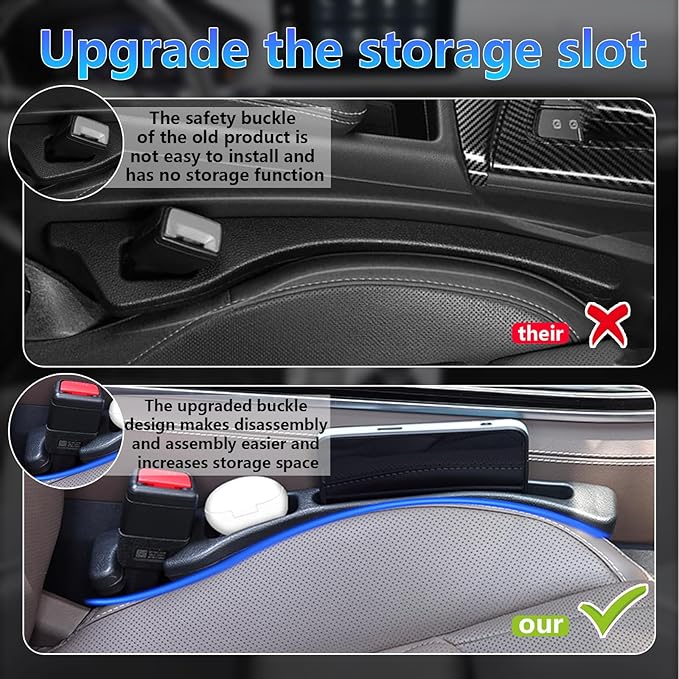 【Compatible with Mercedes-Benz GLE GLC】 Car Seat Gap Filler | No Drop Seat Guard Compatible with Mercedes-Benz GLE GLC Accessories Drop Seat Guards for Cars(2Pcs) Car Escape Tool(2Pcs) - Image 3