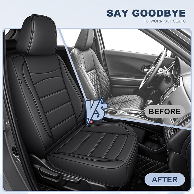 IKABEVEM Car Seat Covers for Honda HR-V/HRV 2016-2022 Custom Fit Full Set | EX, EX-L, LX, Sport,Touring, Waterproof Breathable Scratch Resistant Full Wrap Leather Car Protector, Airbag Compatible - Image 8