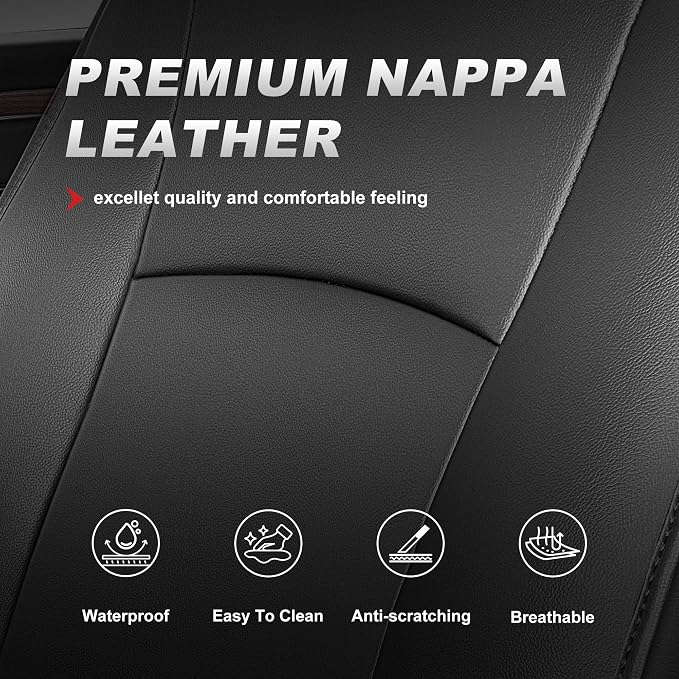 TTX LIGHTING Custom Fit Seat Covers for Dodge Ram 1500/2500/3500 2012-2026 | Heavy Duty Protection with Original Seat Pattern, Waterproof Faux Leather Full Set for Crew/Quad Cab Curved Bench - Image 8