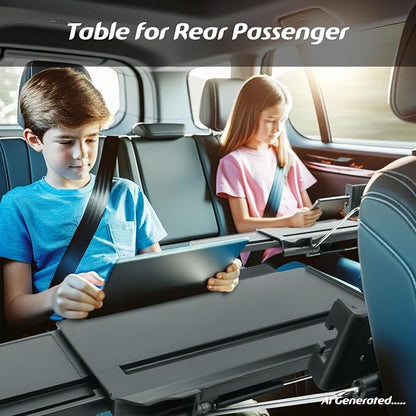 Large Car Steering Wheel Tray Back Seat Headrest Tray with Phone Holder, Steering Wheel Desk Food Table for Car Laptop Mount Steering Wheel for Large SUVs, Trucks & Vans,14" - Image 7