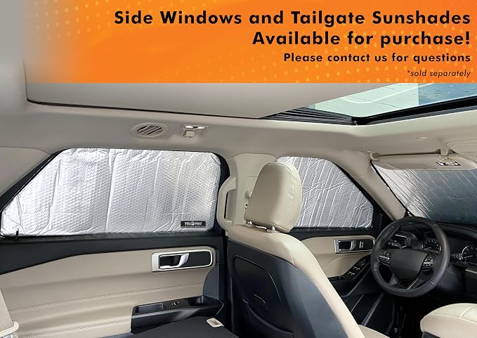Front Windshield Sunshade Custom Fit for 2020-2026 Ford Explorer SUV | UV Reflector Sun Protector Privacy Multi-Layer Insulated Blockout Accessories [Made in USA] - Image 8