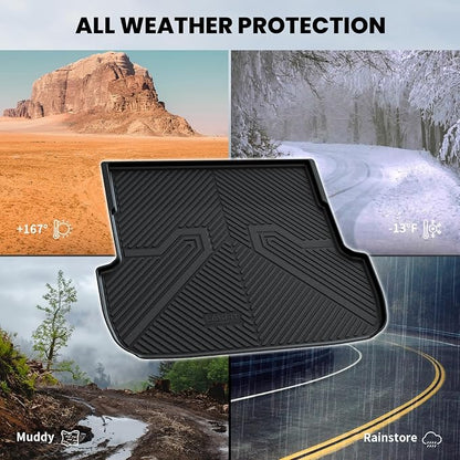 LASFIT Cargo Mat for Subaru Outback 2020-2025 | All Weather Custom Fit Anti-Slip Pet Friendly Easy Clean TPE Trunk Mat Cargo Tray Liner Accessories, Black - Image 6