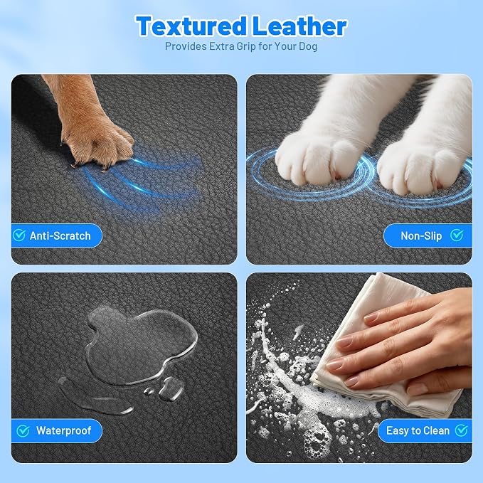 Dog Car Seat Cover for Back Seat, PU Back Seat Extender For Cars SUV | Hold 400lbs,Waterproof,Anti-Scratching,Safety Non-Slip,600D Oxford,Mesh Window,Storage Pocket - Image 2