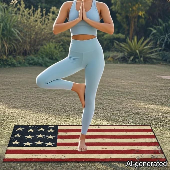 Horeset American Flag Multi-Function Car Seat Towel Cover – Beach Towel & Gym Towel for Car Seat, Absorbent Sand Proof Sweat Protector for SUV Sedan Truck, Patriotic Design,1pcs - Image 3