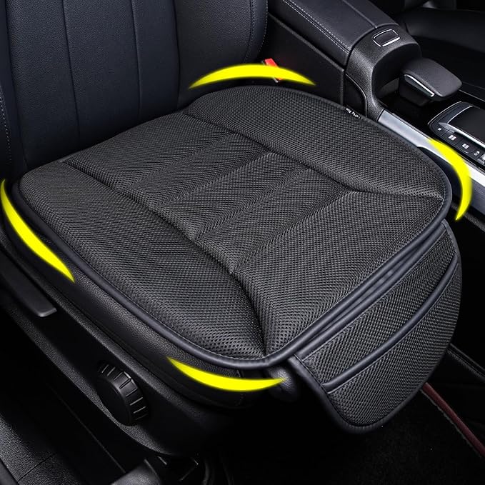 Lofty Aim Car Seat Cushion for Driving, Memory Foam Driver Seat Cushion | Car Seat Cushion for Long Driving, Automotive Seat Cushion for Pain Relief, Car Seat Pillow Fits Vehicles, Office, 4D Black by LoftyAim