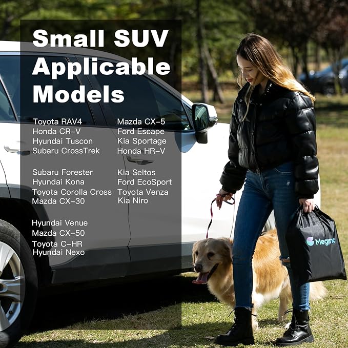Meginc Dog Car Seat Cover for Back Seat, 54" Waterproof Dog Car Hammock with Mesh Window and Side Flaps, 600D Oxford Fabric Pet Seat Protector for Cars, SUVs & Mid-Size Trucks, Black - Image 2