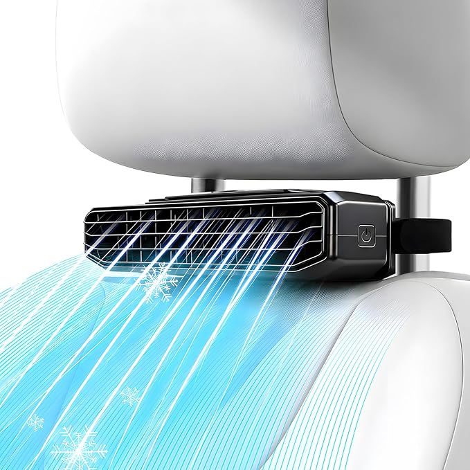2026 New 5 Speed Car Seat Fan for Baby Rear Facing, Ultra-Quiet Portable Car Fans for Backseat For Kids, Portable Car Ac Fan with Fragrance Cooling for Almost Vehicle Jeep Van Rv Truck (1) by Unknown