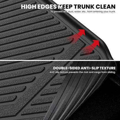 LASFIT Cargo Mat for Honda Passport 2019-2025 | All Weather Custom Fit Anti-Slip Pet Friendly Easy Clean TPE Trunk Mat Trunk Tray Cargo Tray, Black - Image 6