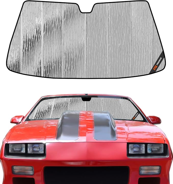 Pigenius Windshield Sun Shade for Chevrolet Camaro Coupe 1982-1992, for Pontiac Firebird Coupe 1982-1992, Custom Front Window Sunshade - AstraGuard by Pigenius
