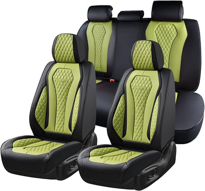 Coverado Seat Covers, Car Seat Covers Full Set, Green Car Seat Cover, Car Seat Cushion Waterproof, Luxury Auto Seat Covers, Seat Cover Car Seat Protector Fit for Most Cars by COVERADOAUTO