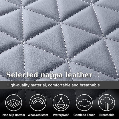 Coverado Gray Front Seat Covers for Dodge Ram, Waterproof Car Seat Covers for Truck Compatible with 2002-2026 Ram 1500 2500 3500 Crew Double Mega Quad Cab - Image 3