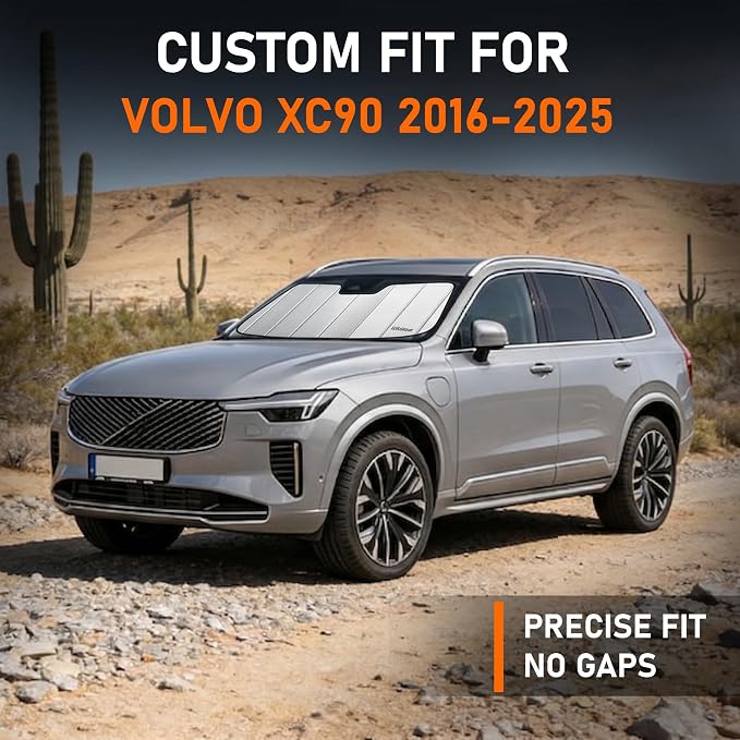 Custom Fit 2016-2026 XC90 Windshield Sun Shade for Volvo XC90 2016 2017 2018 2019 2020 2021 2022 2023 2024 2025 2026 Automotive Car Front Window Sunscreen Sunshade - Image 2