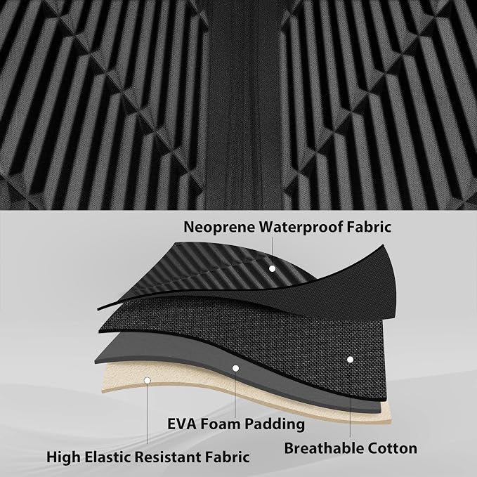 CAR PASS Waterproof Car Seat Covers Front Seats Covers Neoprene Wetsuit, All-Weather Non-Slip Durable,Universal Fit for SUV Sedans Trucks Vans Automotive,Armrest Airbag Compatible,Emboss 2 Black Green - Image 7